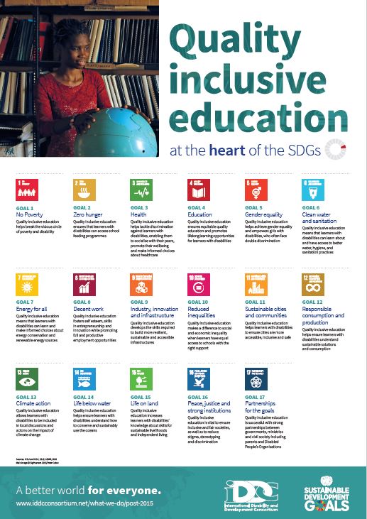 Quality inclusive education and the SDGs IDDC