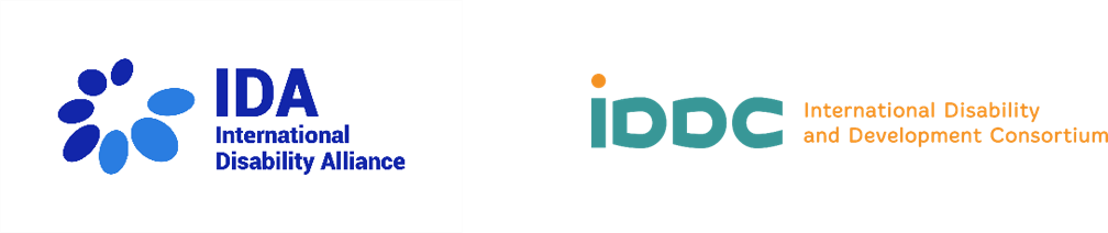 Logos of the International Disability Alliance (IDA) and of the International Disability and Development Consortium (IDDC)